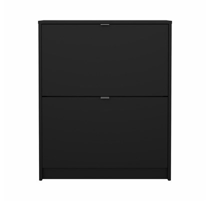 Shoes Cabinet 2 Tilting Doors Matt Black