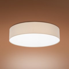 Round Beige Ceiling Lamp