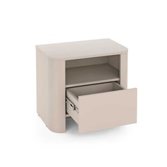 Nightstand 1 Shelf 1 Door – Cashmere