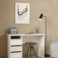 White Function Plus Desk 3 drawers