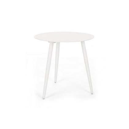 White Side Table 48x50cm