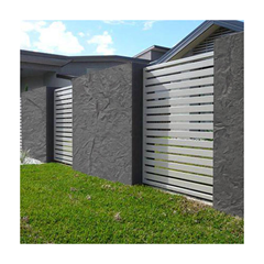 New Rock Cut Stone Wall Panel Dark Grey 298x112cm