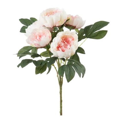 5 Flowers Pink White PVC 46cm