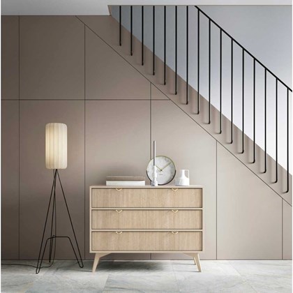 Sideboard 3 Drawers - Chevron Scandi & Beige