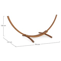 Garden Hammock with Curved Wooden Support