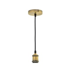 Vintage Pendant Light Holder 1M E27 - Gold