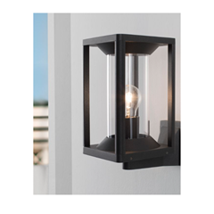 Wall Light Anthracite Aluminium and Clear Acrylic