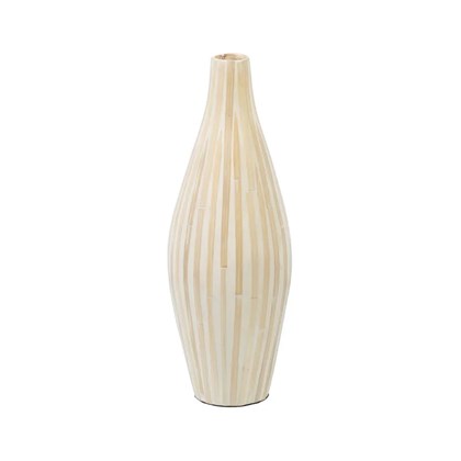 Vase Beige Bamboo 18x18x52cm