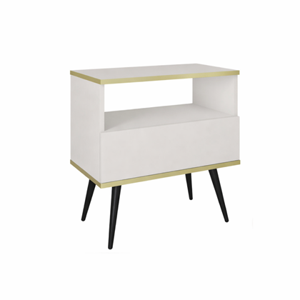 Nightstand – White & Gold