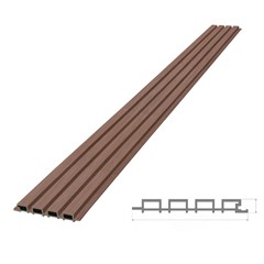 Exterior WPC Wall Panel - Rose Wood