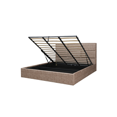 Upholstery Bed with Gas Lift 180 - Brown
