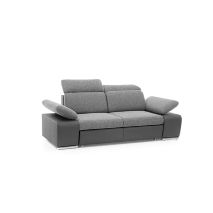 2-Seat Sofa – Adjustable Armrest & Headrest, Dark Grey