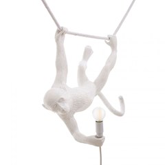 Monkey Lamp White Swinging