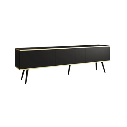 TV Unit with Black Legs 175 – Black