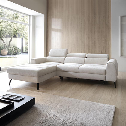 Corner Sofa Bed Chl Left 270cm – White