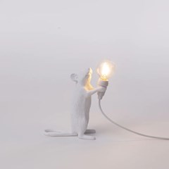 Standing Mouse Lamp - White