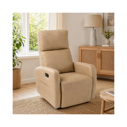 160 Wide-Angle Manual Power Lift Recliner – Light Brown