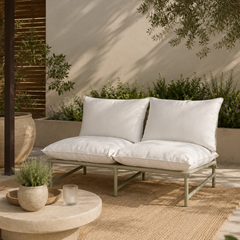 AI 2-Seater Modular Sofa – Green/Grey & White