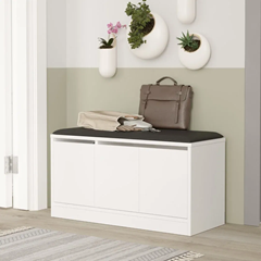 Shoe Rack Cabinet Bench with Puff