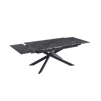 Extension Table – Ceramic Top & Black Frame 160-240x90x76 cm