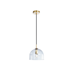 Pendant Glass – Clear Glass/Gold