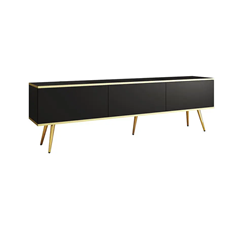 TV Unit with Gold Legs 175 – Black