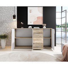 Sideboard - Light Oak & White