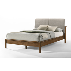 Natural Walnut Queen Bed