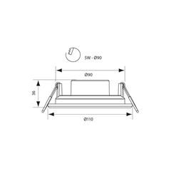 Punto LED Downlight – White/Warm White