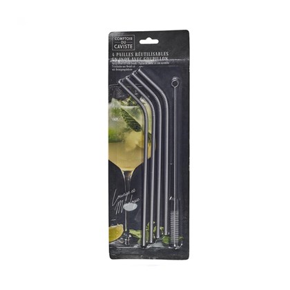 Stainless-Steel Straws with Brush