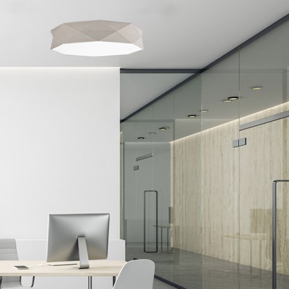 Ceiling Lamp Kantoor 6 Panels Gray E27 15W Black