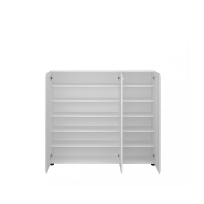 3 Doors Shoe Cabinet – Alpine White & Gloss White