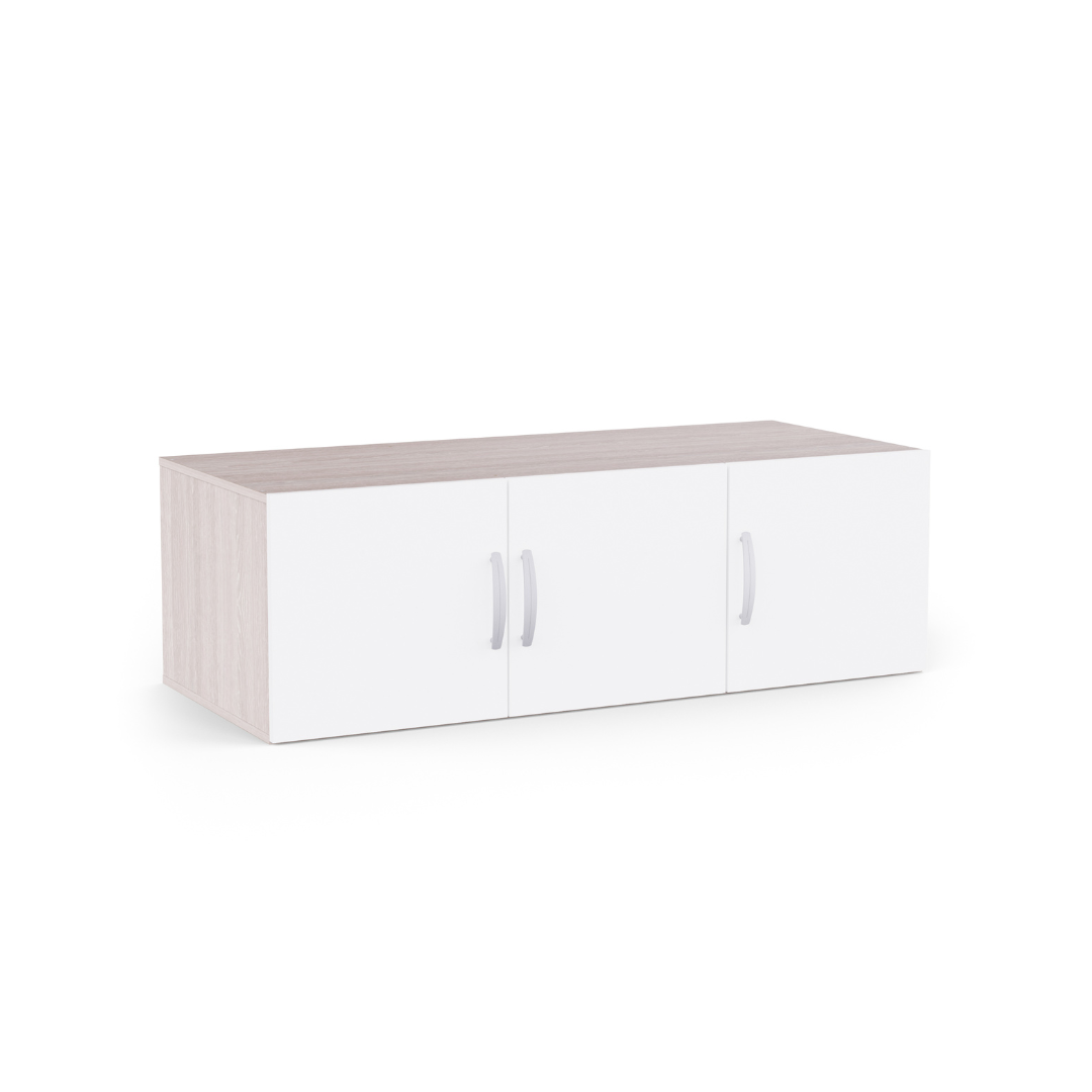 Top Cabinet Unit – 3 Doors Shannon Oakpearl & White