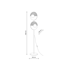Wood Floor Lamp – Oak & White