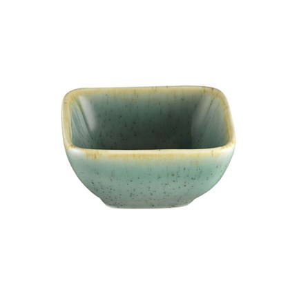 Square Bowl Cm 7 H .5 Split Porcelain Blue