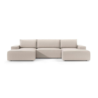 Corner Sofa Bed with Chaise Left – Light Beige