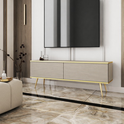 TV Unit MDF with Legs - Beige