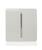 Trendi 1 Gang Modern Glossy Screwless Doorbell Auto Retractive Switch White