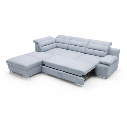 Corner Sofa Bed with Chaise Left 280cm – Light Cyan