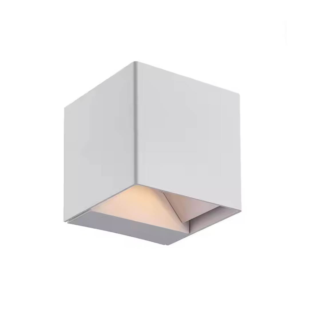 Square Plastic Wall Light White