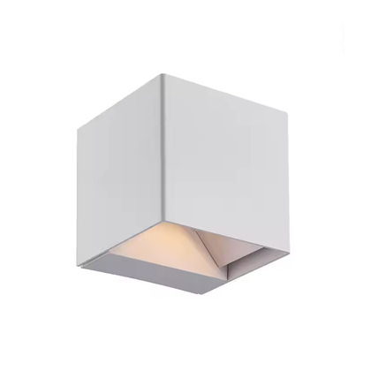 Square Plastic Wall Light White
