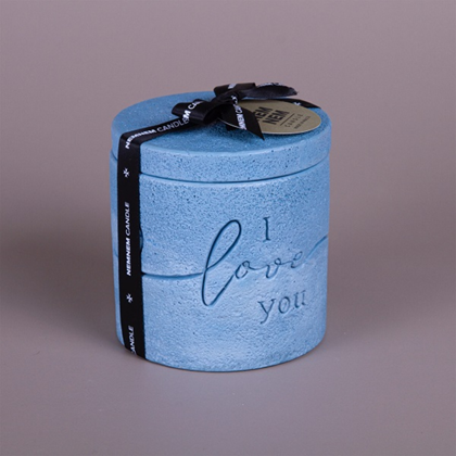 I love You Cylinder Jar Small Blue Lavender & Mint