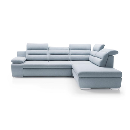 Corner Sofa Bed with Chaise Right 280cm – Light Cyan