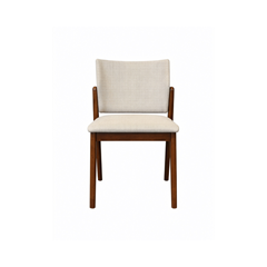 Walnut Table With Dining Chair – Grey & Walnut