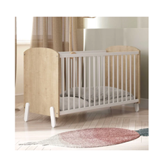Cute Baby Crib – Brown & White