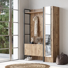 Dressing Table Hall Set With Coat Rack in pine
