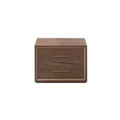 Wood Bedroom Set 160x200cm - Walnut & Bronze