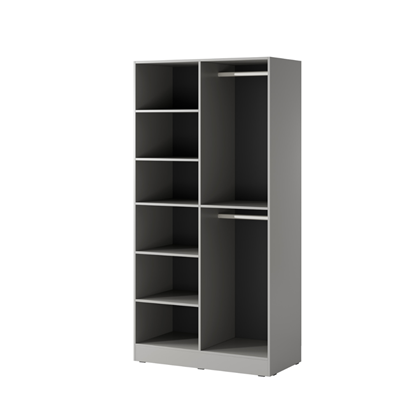Glass Wardrobe - Grey