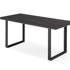 Dining Table 180x90x76cm Ceramic Black