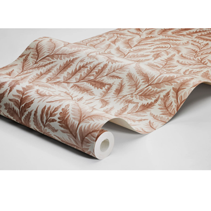 Wallpaper Ferns Pale Red